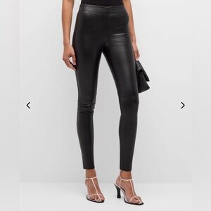 Joseph Black Lambskin High Rise Stretch Leggings made in France size 44 #635